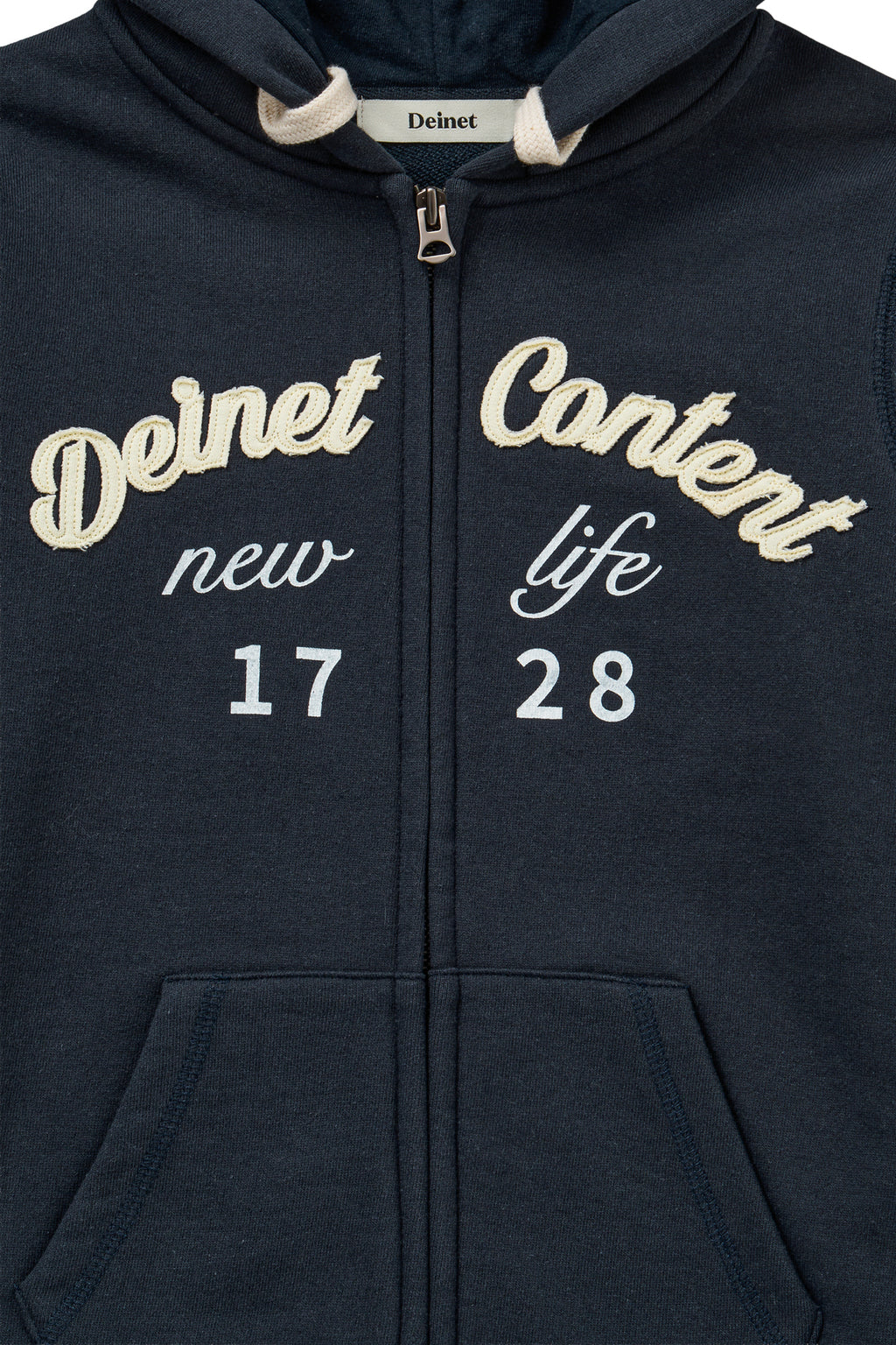 Deinet - Content Slim Hood Zip - Up (Navy) product image 4 | TRAB K-Fashion Australia