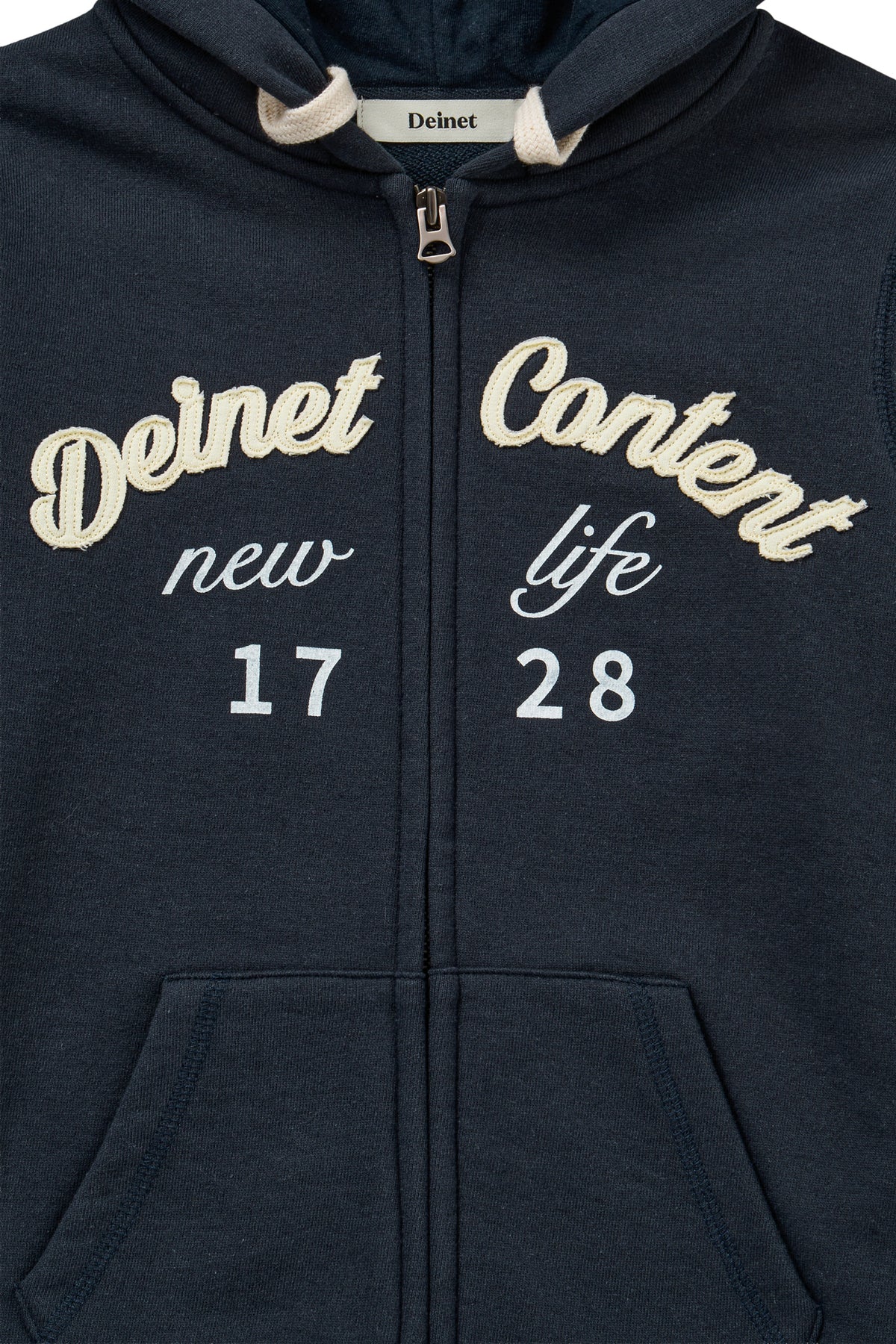 Deinet - Content Slim Hood Zip - Up (Navy) product image 4 | TRAB K-Fashion Australia