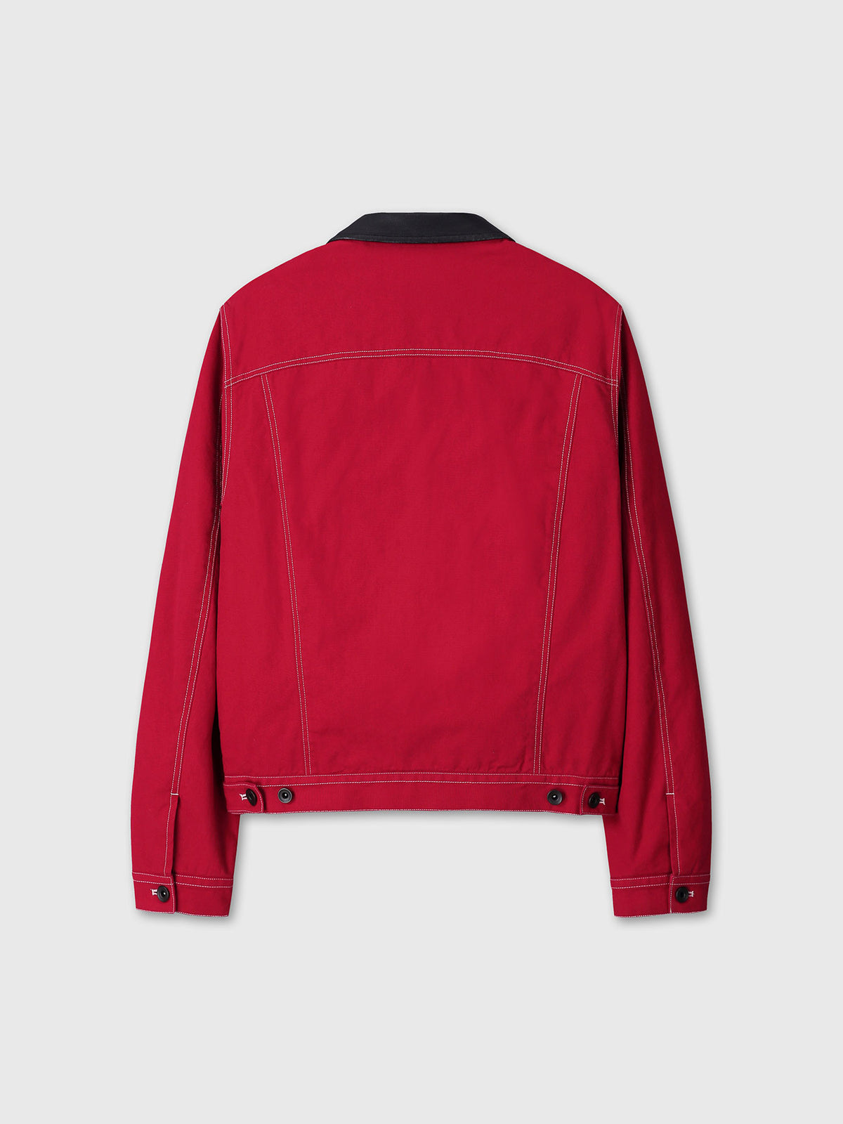 Tonywack - Leather Collar Trucker Jacket (Red) product image 10 | TRAB K-Fashion Australia