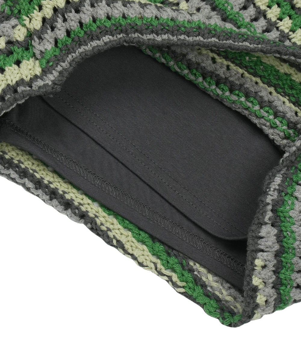 Coyseio - Striped Crochet Knit Shorts (Green) product image 16 | TRAB K-Fashion Australia
