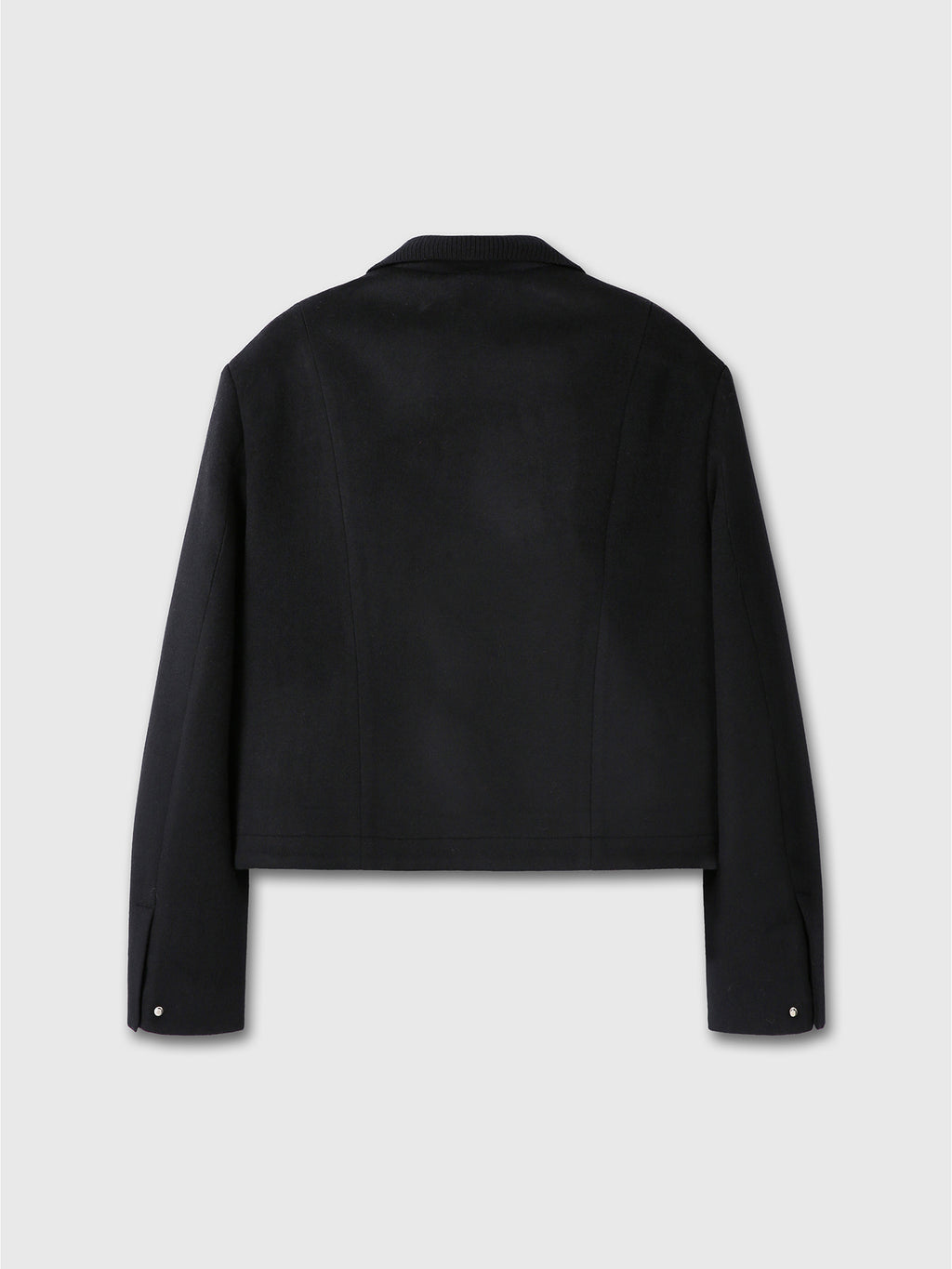 Tonywack - Detachable Knit Collar Cropped Blouson (Black) product image 10 | TRAB K-Fashion Australia