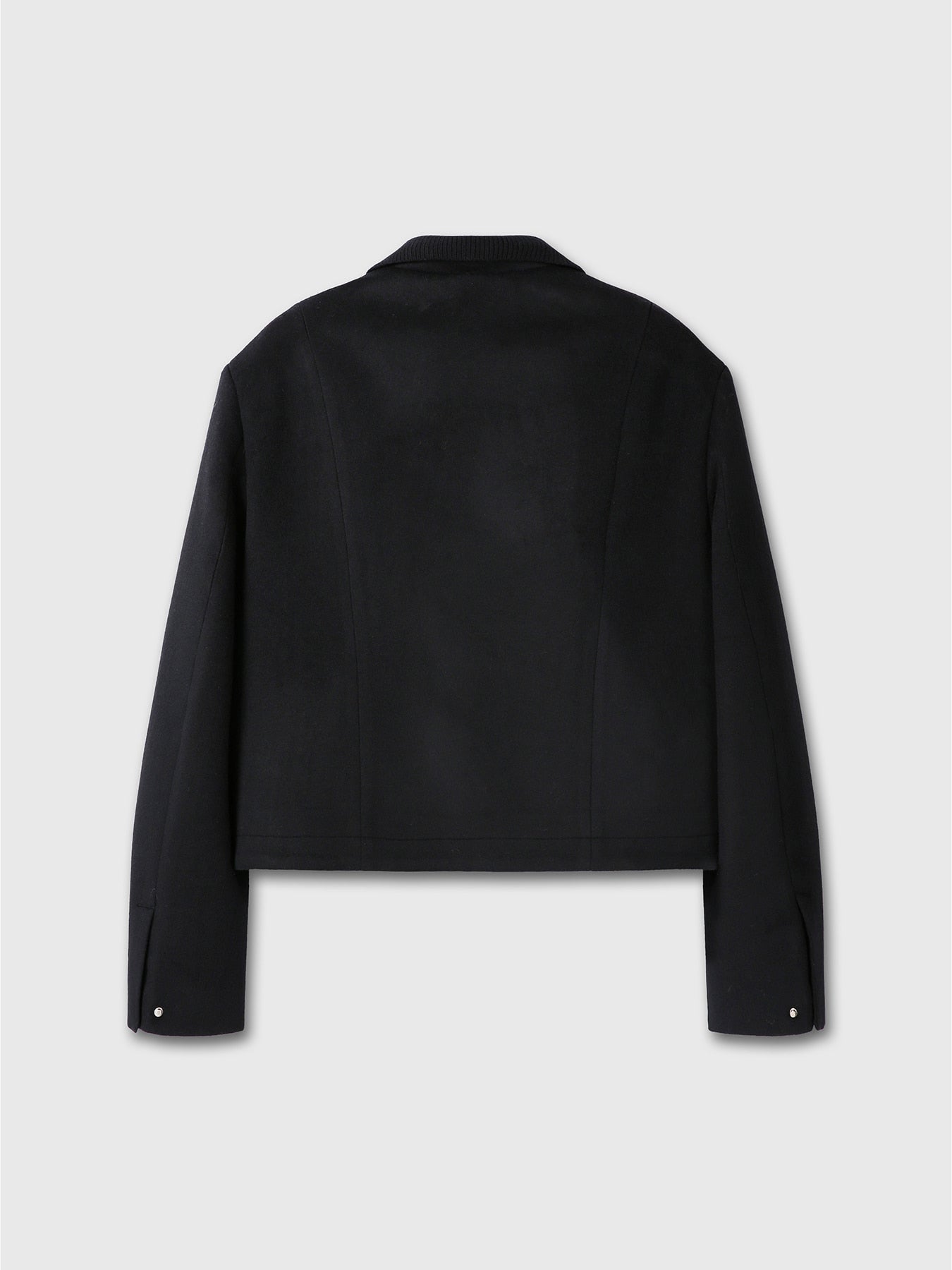 Tonywack - Detachable Knit Collar Cropped Blouson (Black) product image 10 | TRAB K-Fashion Australia