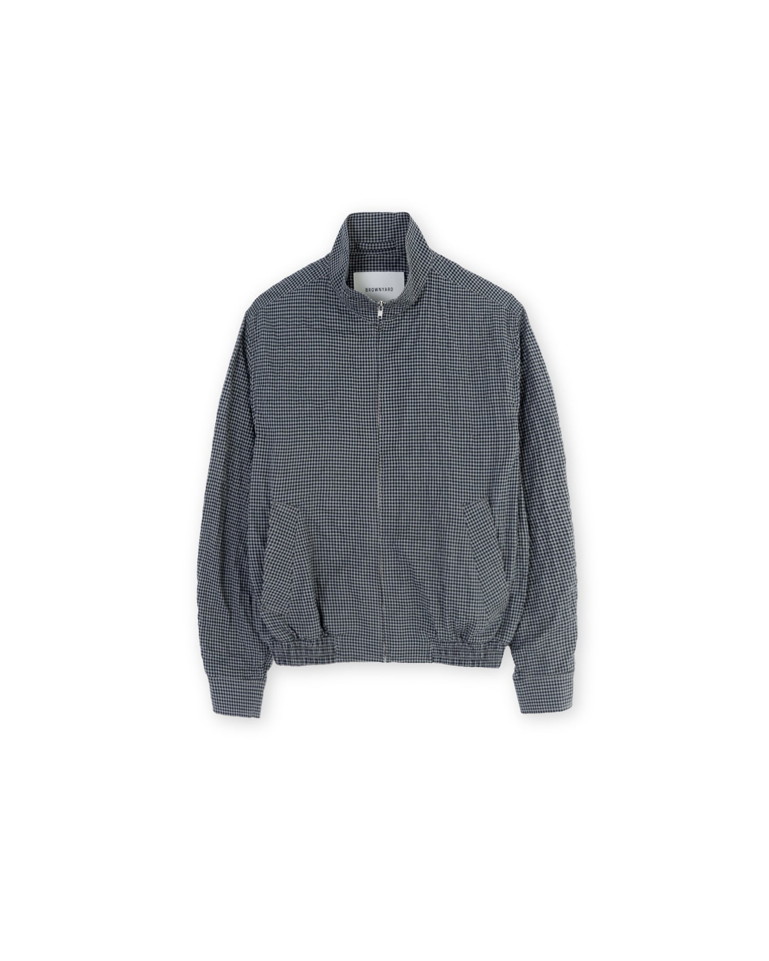 Brownyard - Organic Cotton Stand Collar Blouson (Grey Check) product image 5 | TRAB K-Fashion Australia