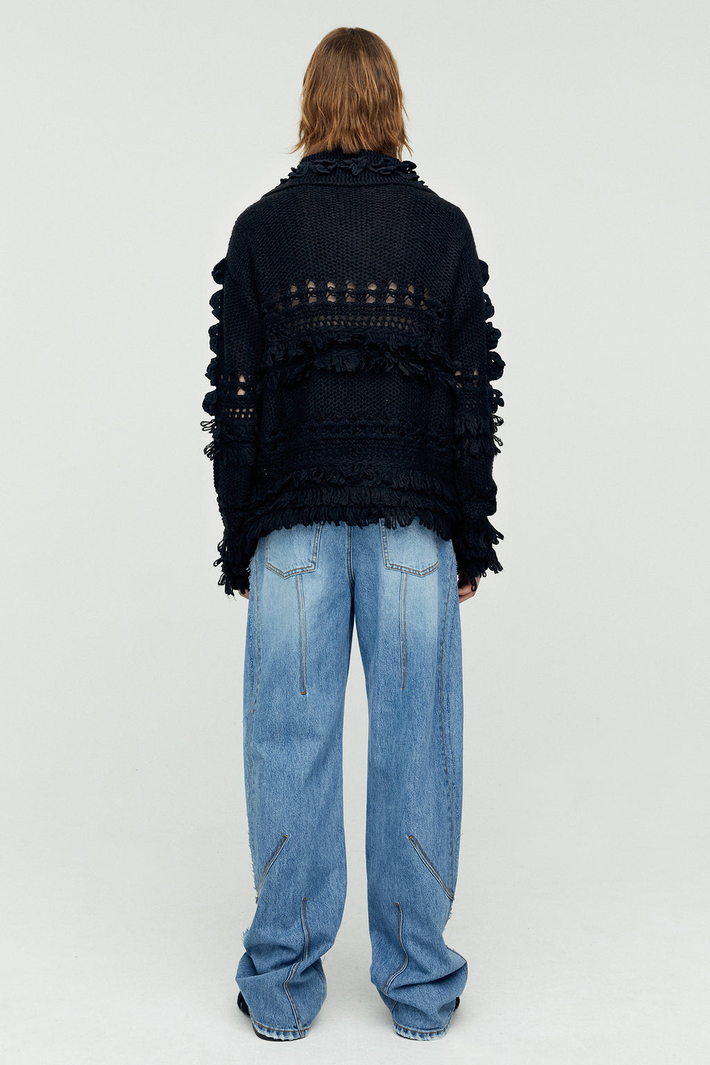 Andersson Bell - Loches Flower Polo Sweater (Black) product image 3 | TRAB K-Fashion Australia