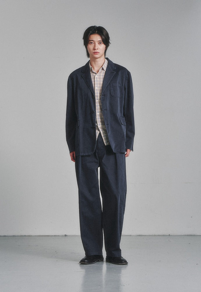 Art if acts - Washed 3 Button Blazer (Dark Navy) product image 1 | TRAB K-Fashion Australia