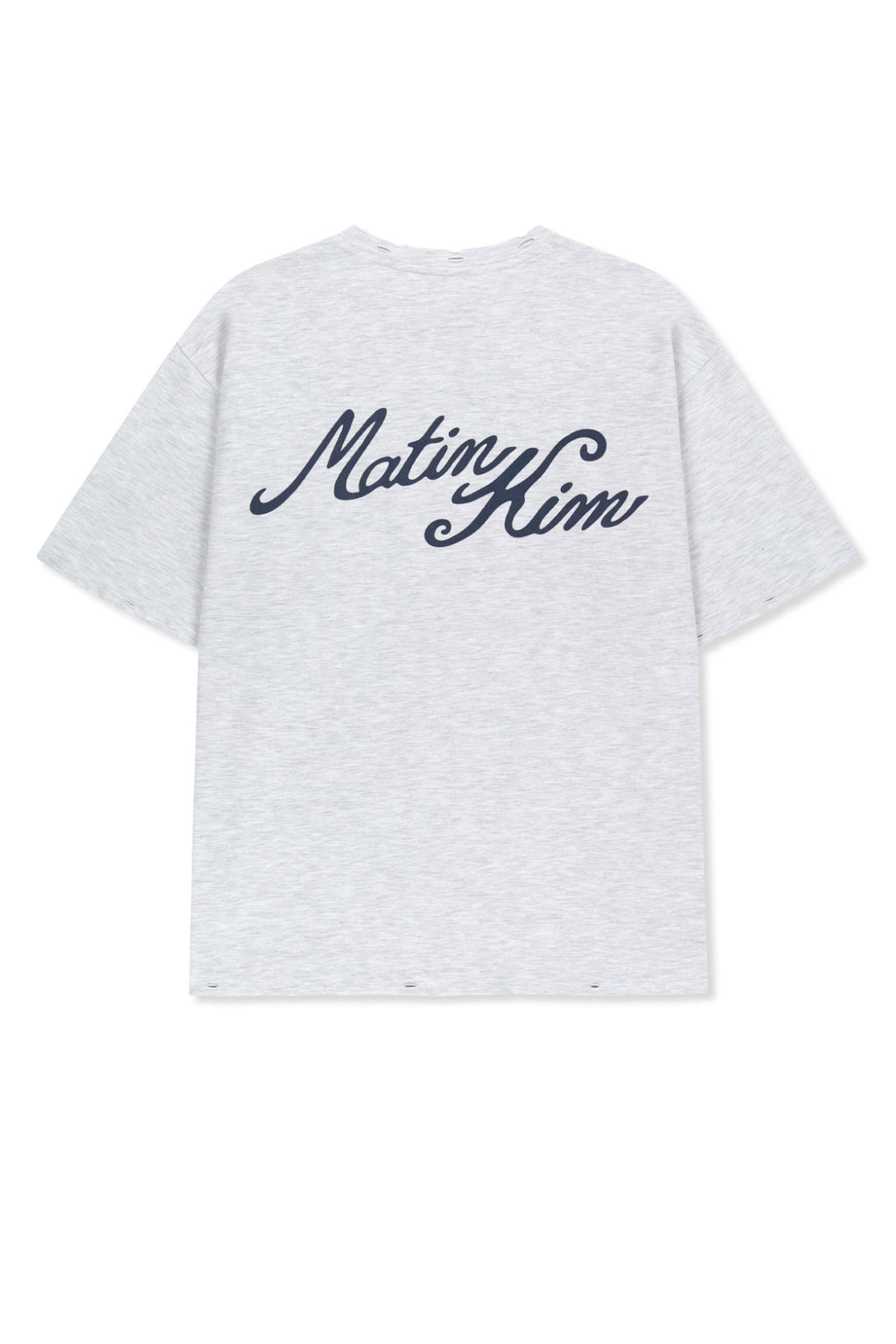 Matin Kim - Calligraphy Back Logo Pocket Top (Light Grey) product image 2 | TRAB K-Fashion Australia