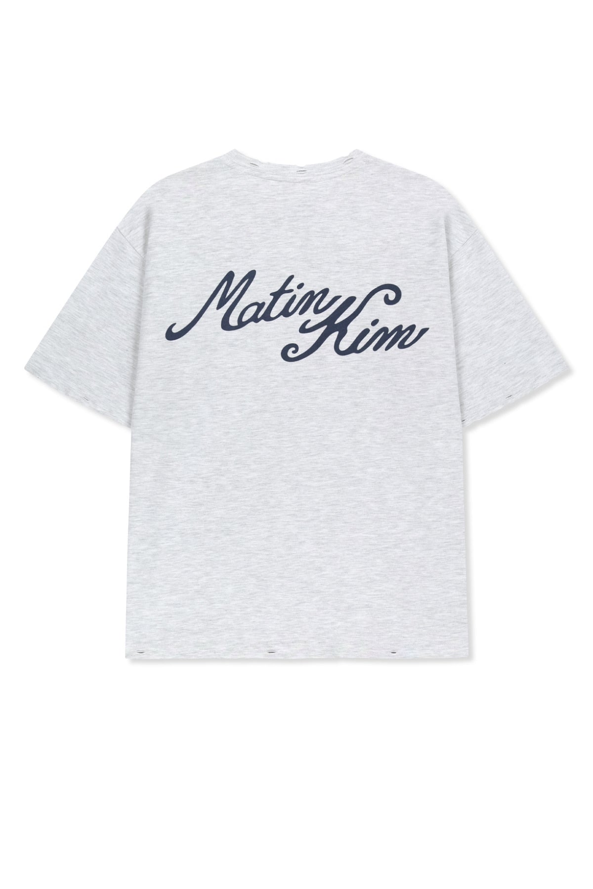 Matin Kim - Calligraphy Back Logo Pocket Top (Light Grey) product image 2 | TRAB K-Fashion Australia