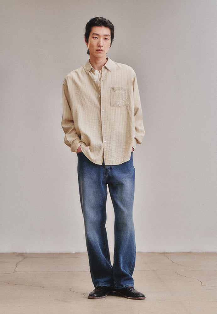 Art if acts - Wrinkle Rayon Shirt (French Beige) product image 2 | TRAB K-Fashion Australia