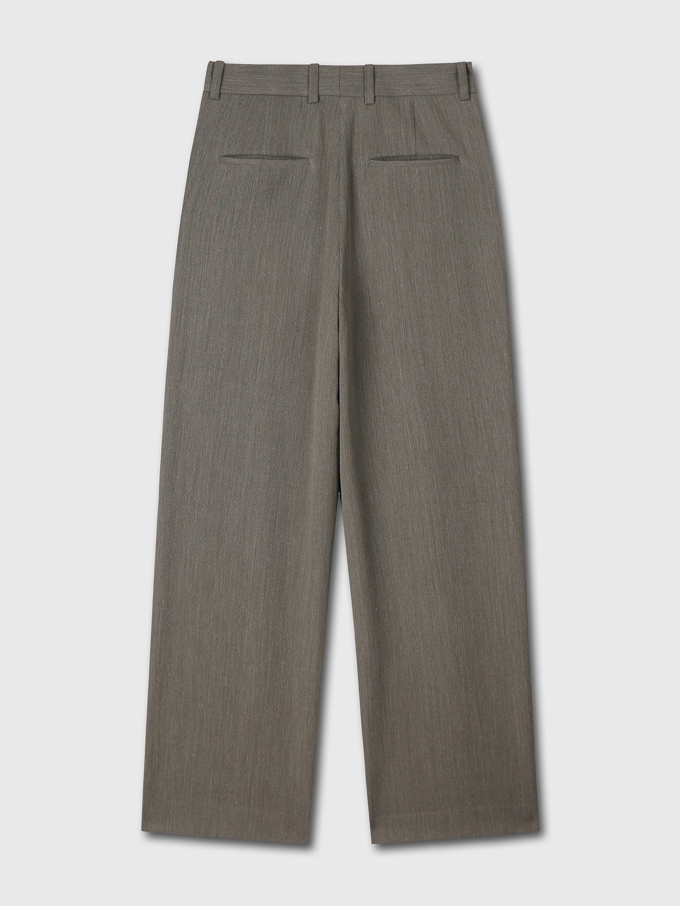 Tonywack - Light Wool Pleated Wide Trousers (Beige Taupe) product image 7 | TRAB K-Fashion Australia