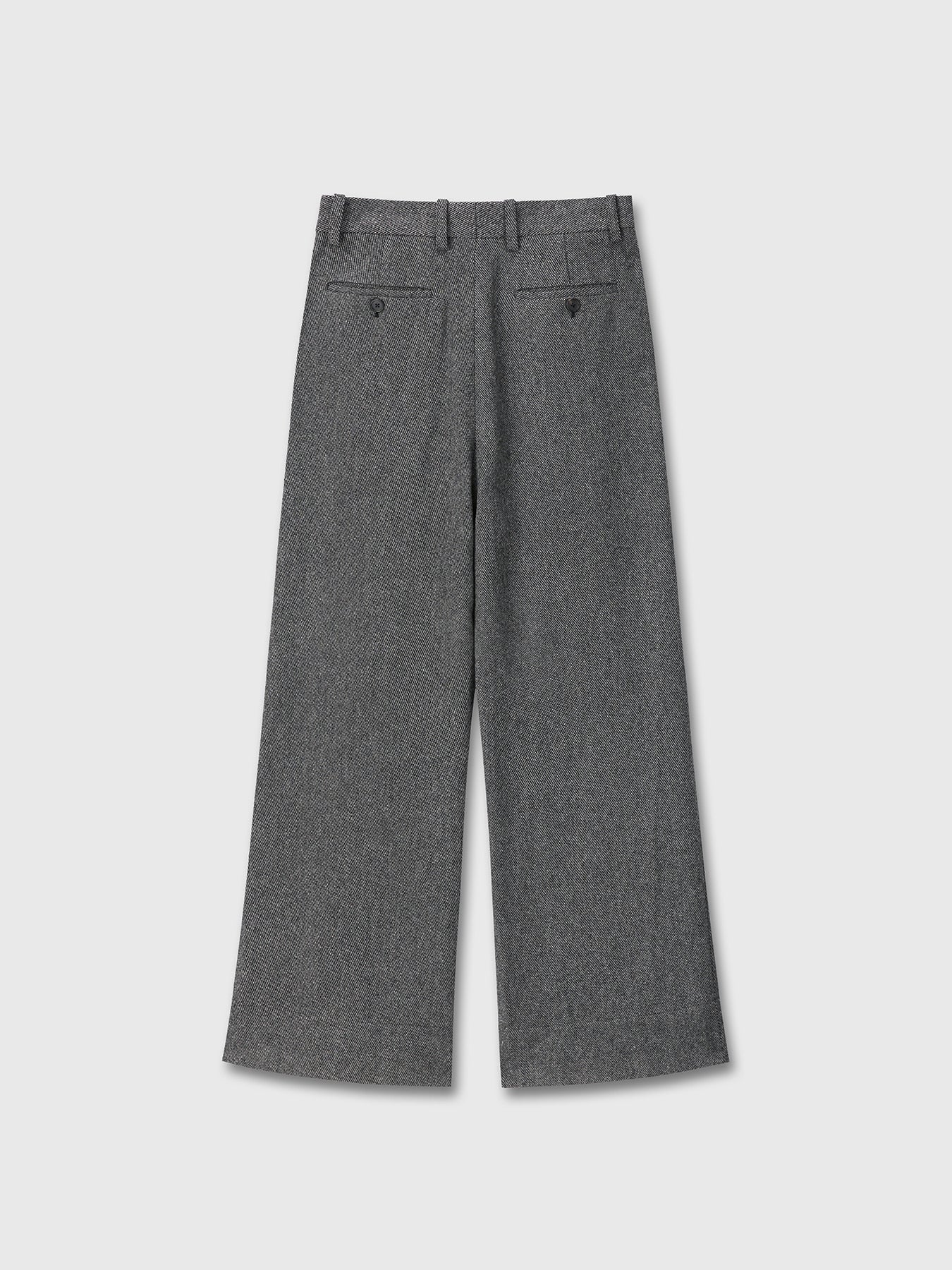 Tonywack - Deep Tuck Wide-Leg Trousers (Grey) product image 8 | TRAB K-Fashion Australia