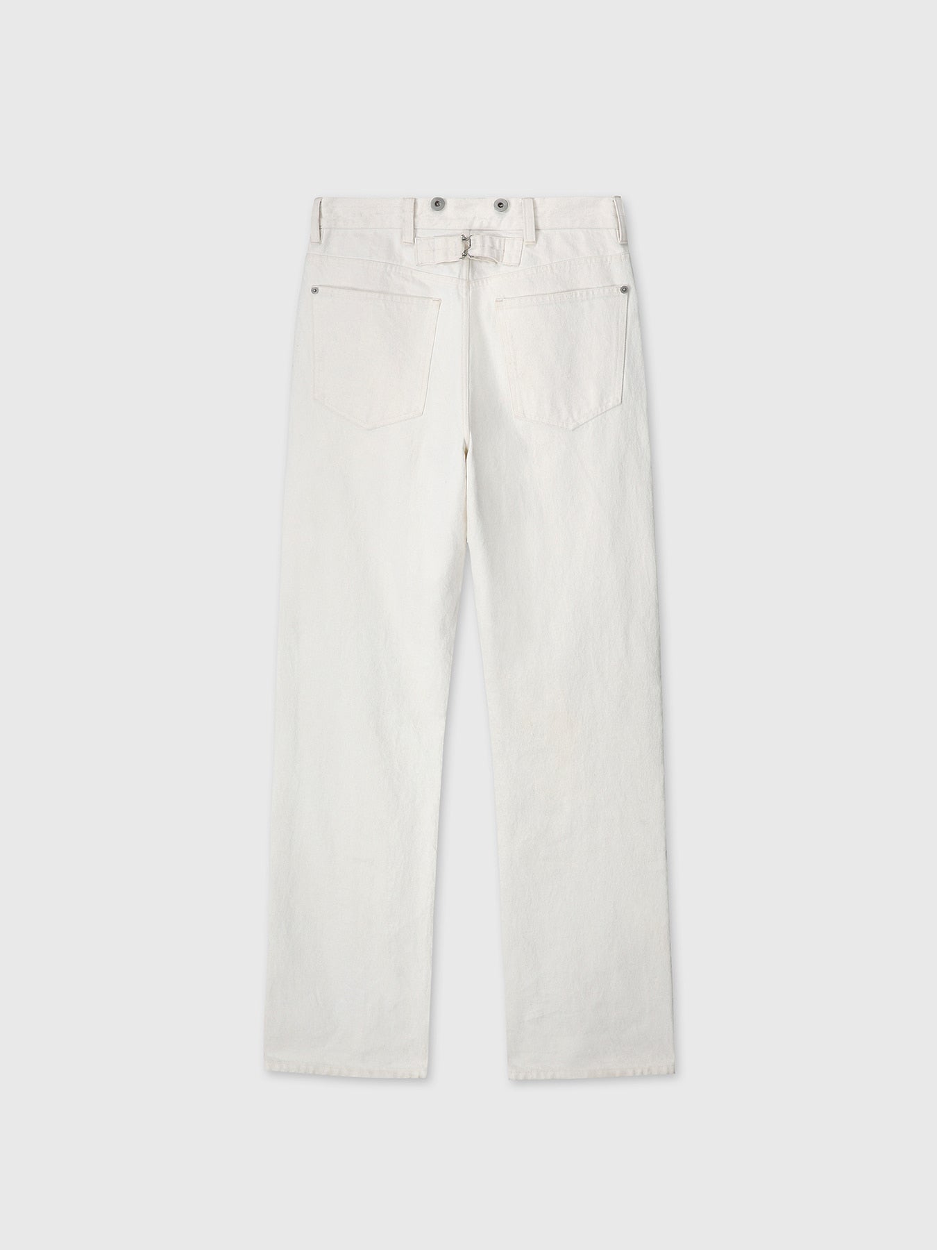 Tonywack - Loose Straight Buckle-Back Jeans (Ecru) product image 10 | TRAB K-Fashion Australia