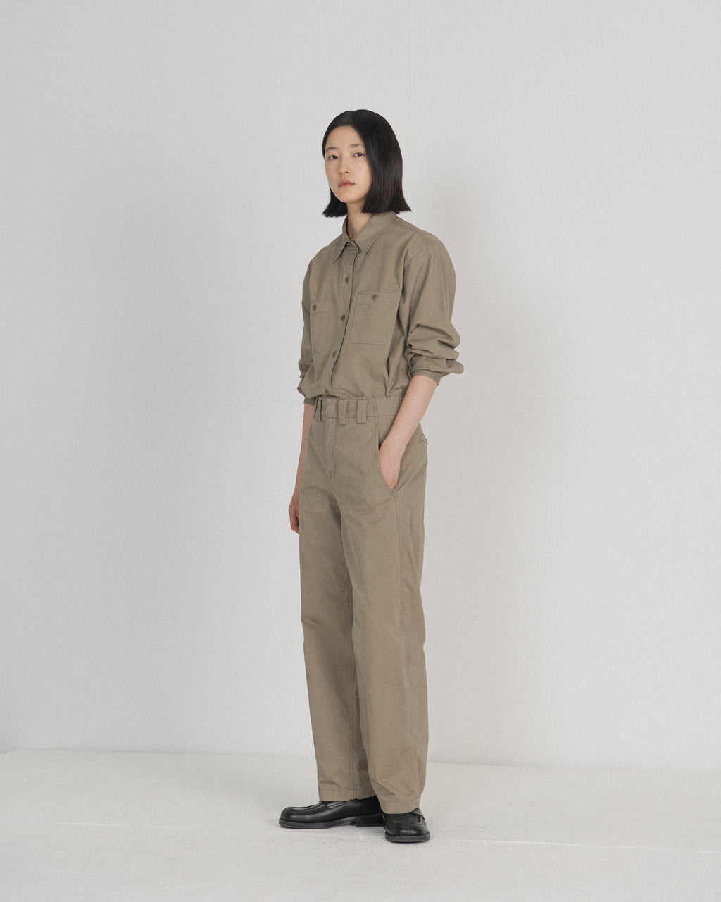 Brownyard - Washed Work Shirt (Dark Beige) product image 1 | TRAB K-Fashion Australia