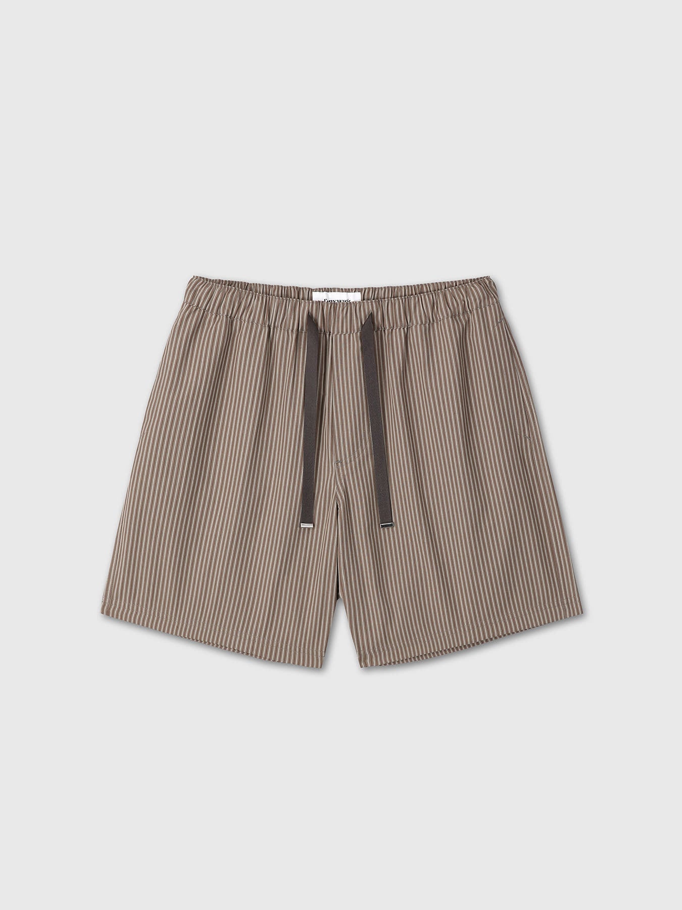 Tonywack - Striped Cotton Lounge Shorts (Olive Brown) product image 8 | TRAB K-Fashion Australia