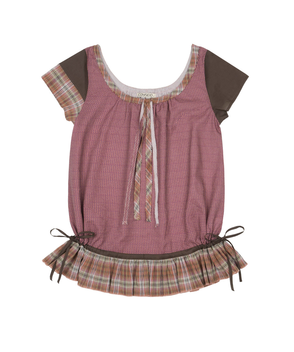 Coyseio - Strap Shirring Blouse (Brown) product image 15 | TRAB K-Fashion Australia
