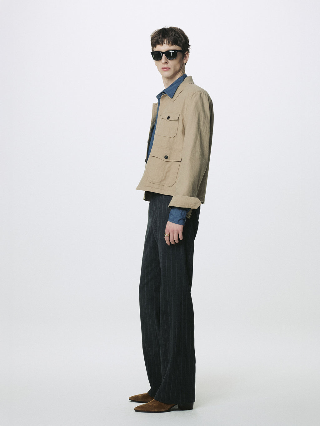 Tonywack - Cotton Linen Cropped Safari Jacket (Sand) product image 3 | TRAB K-Fashion Australia
