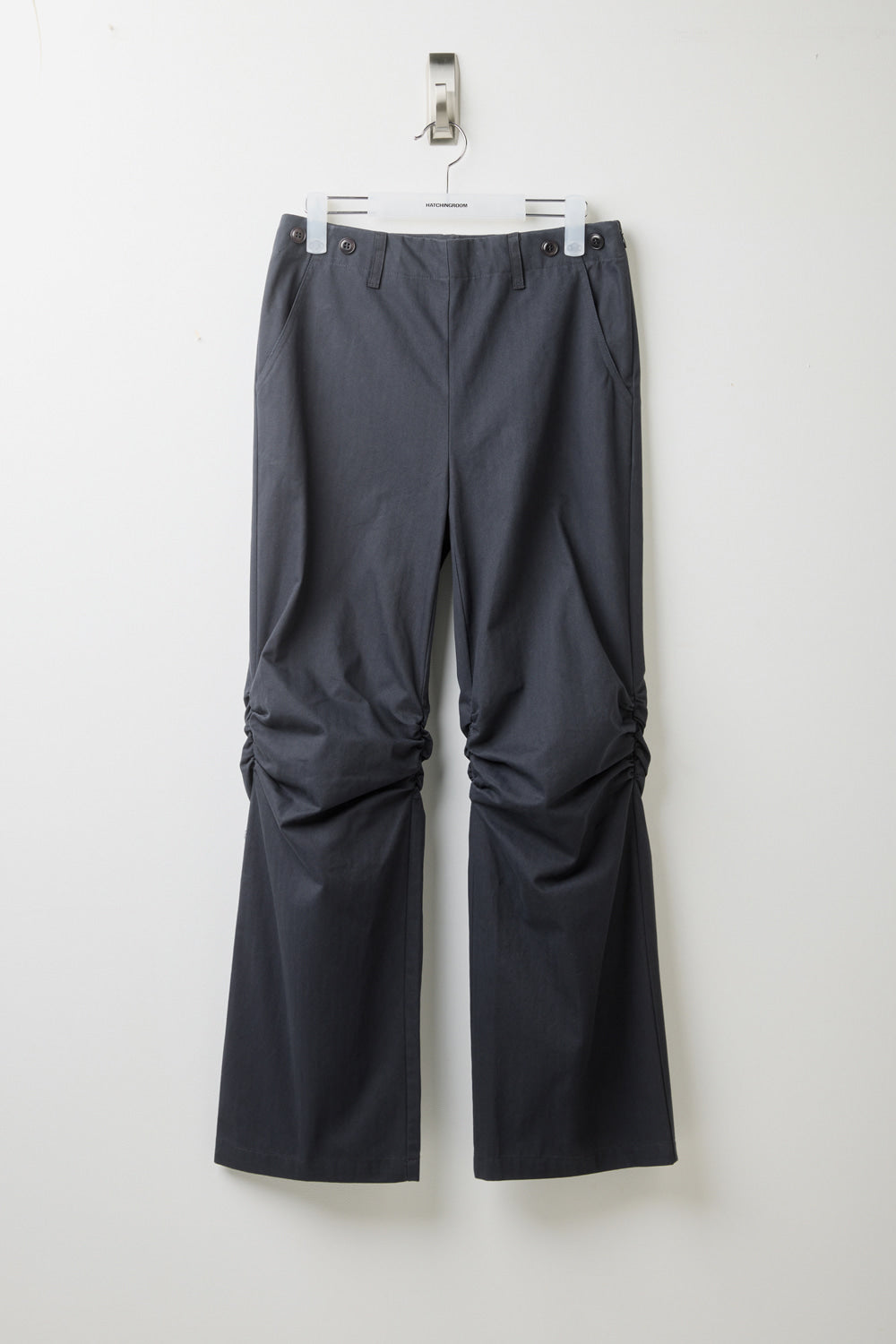 Hatchingroom - Ripple Trousers Herringbone Ink (Black) product image 1 | TRAB K-Fashion Australia