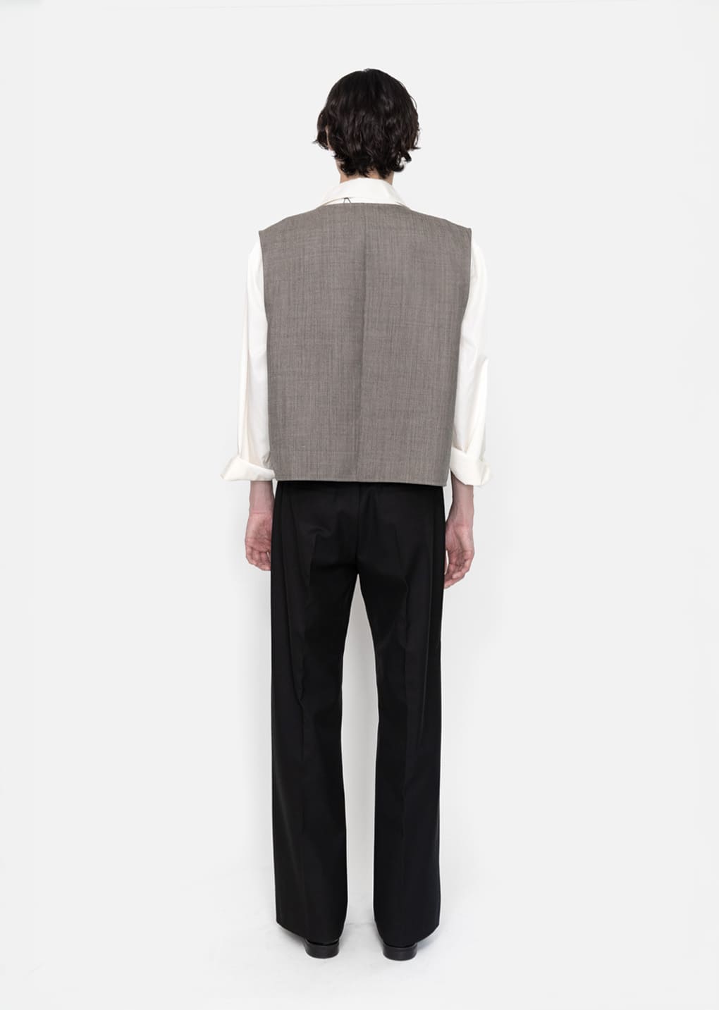 Amomento - Square Vest (Grey Beige) product image 4 | TRAB K-Fashion Australia
