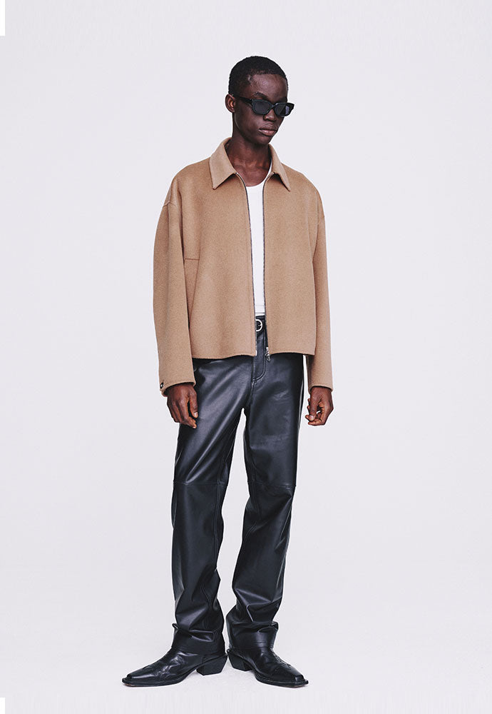 Tonywack - Handmade Cashmere Zipped Blouson Jacket (Camel) product image 3 | TRAB K-Fashion Australia
