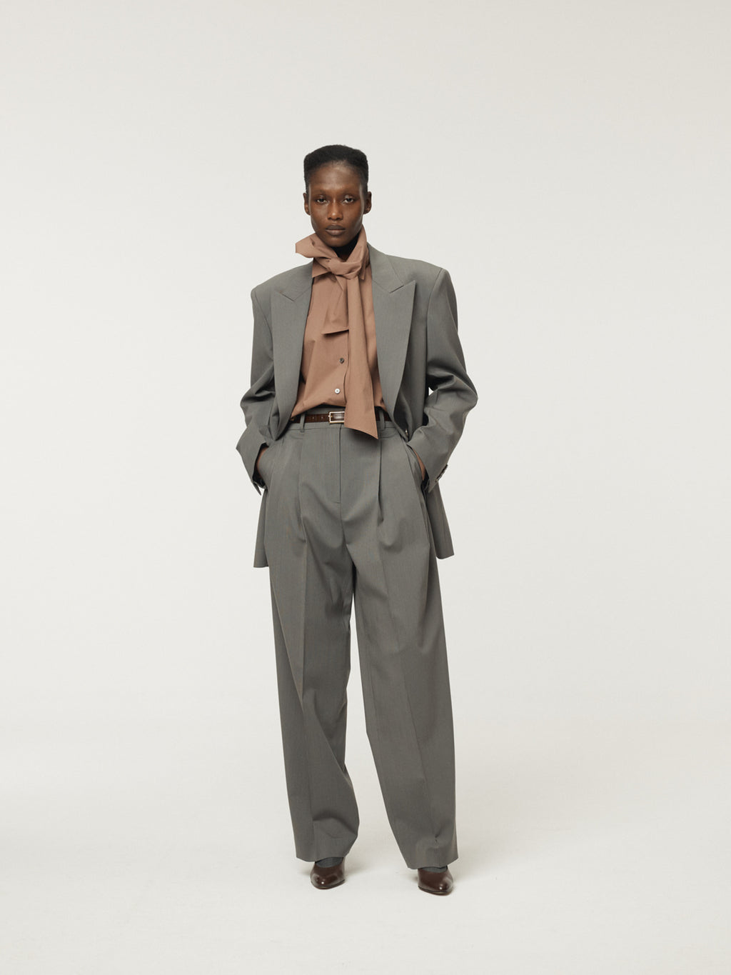 Recto - Two Tuck Suit Pants (Midnight Grey) product image 4 | TRAB K-Fashion Australia