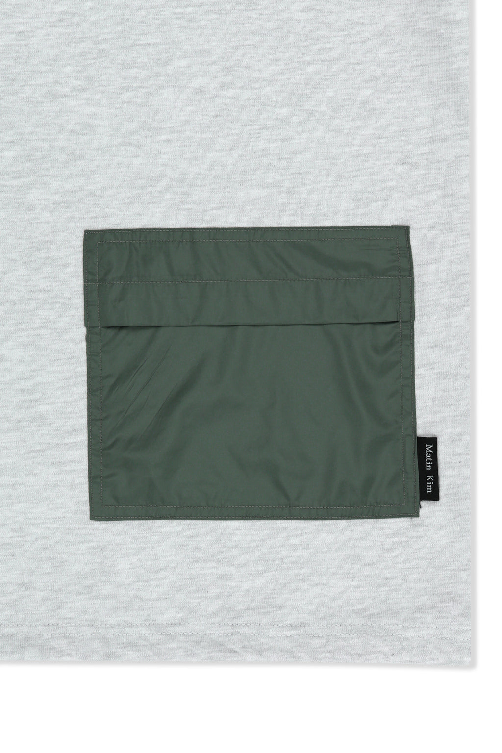 Matin Kim - Color Block Hoody Quarter Zip Up (Light Grey) product image 5 | TRAB K-Fashion Australia