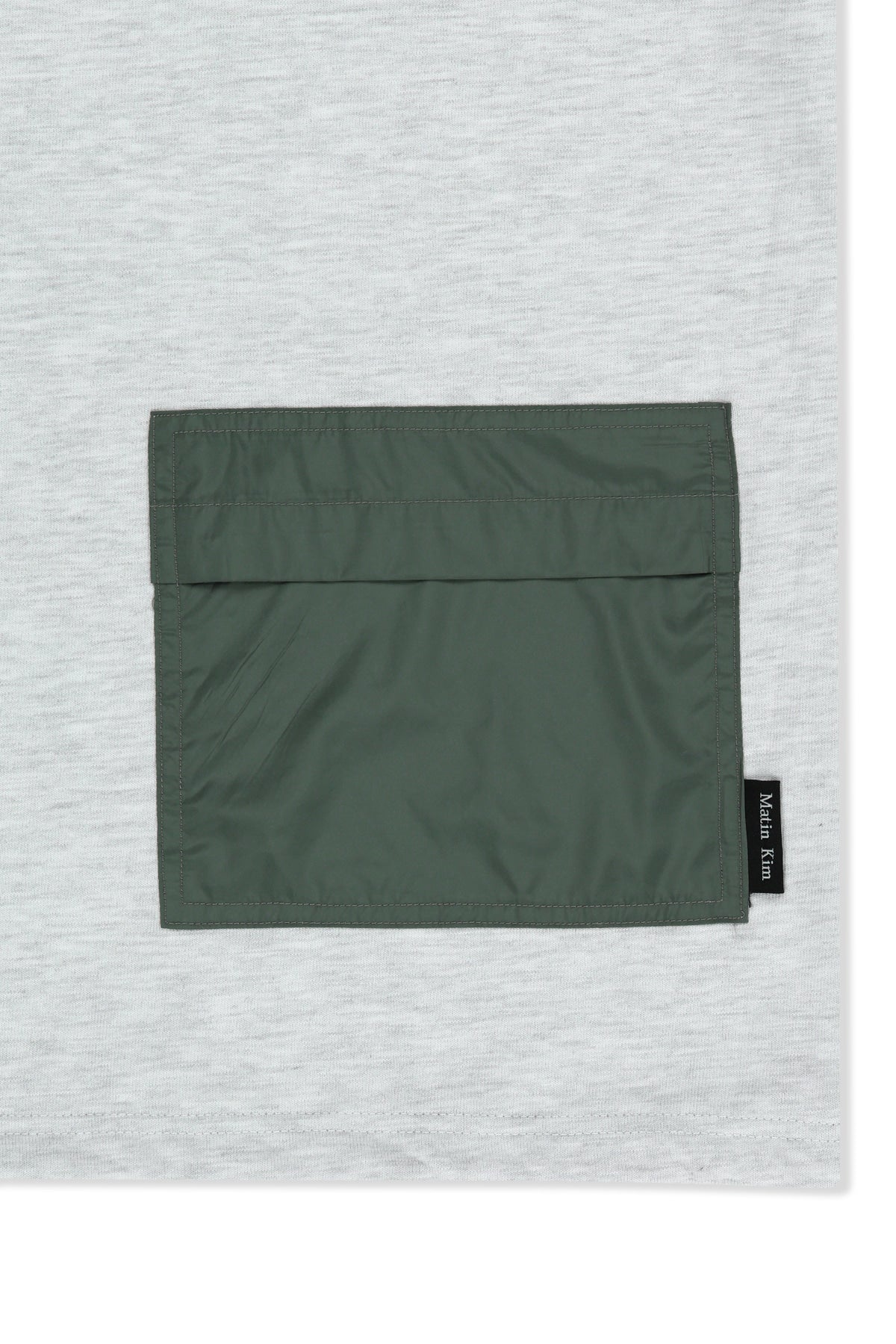 Matin Kim - Color Block Hoody Quarter Zip Up (Light Grey) product image 5 | TRAB K-Fashion Australia