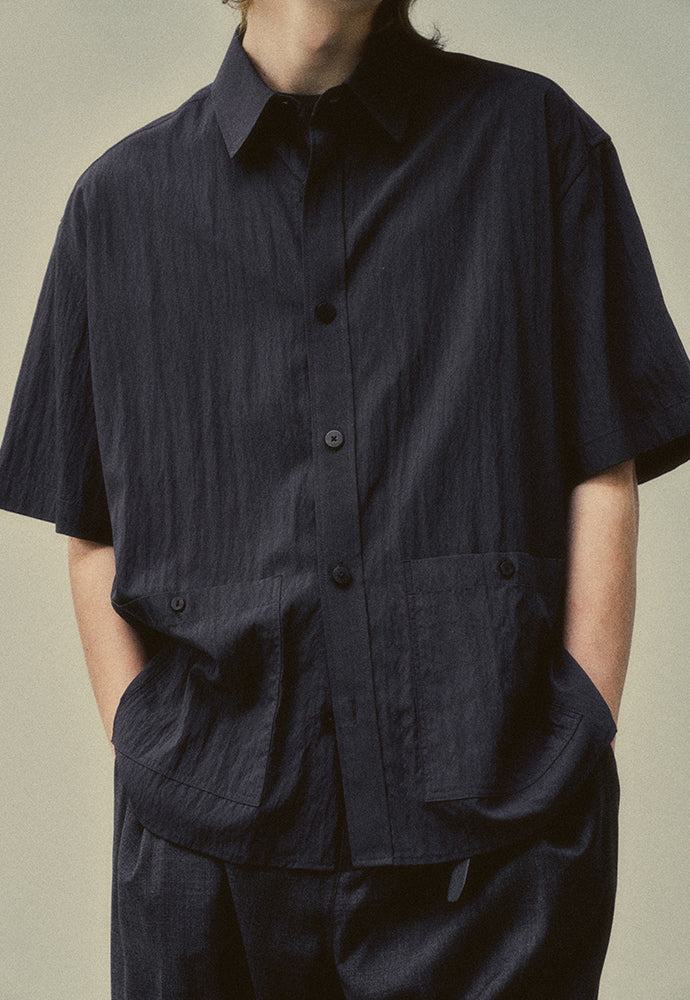 Art if acts - Two Pocket Half Shirt (Charcoal) product image 6 | TRAB K-Fashion Australia