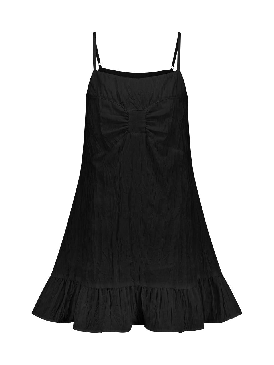 Margarin Fingers - Wrinkle Ribbon One-Piece (Black) product image 2 | TRAB K-Fashion Australia