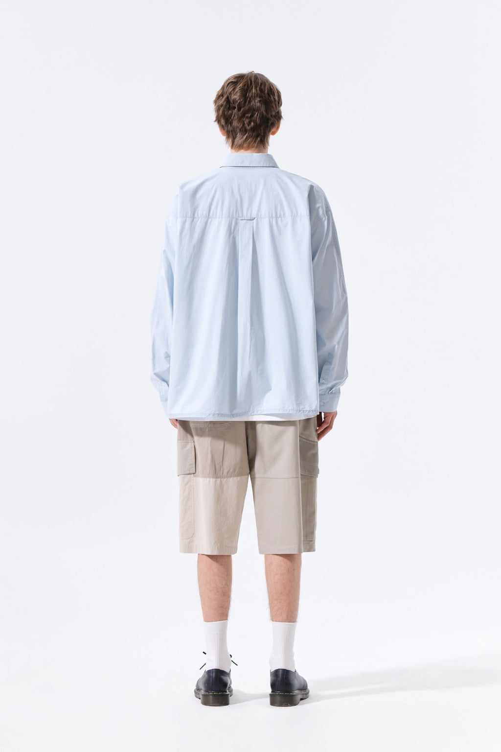 Matin Kim - Washed Cotton Drawstring Shirt (Sky) product image 8 | TRAB K-Fashion Australia