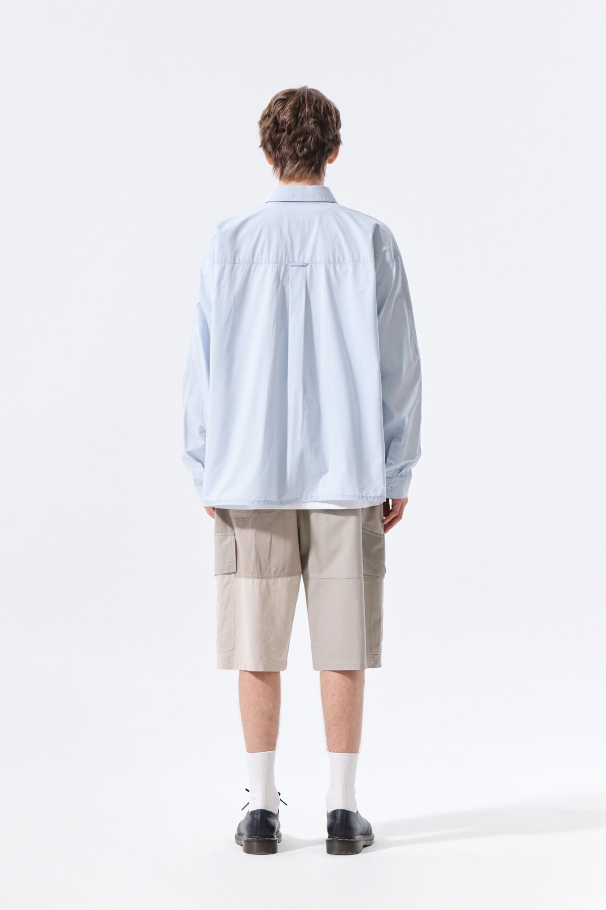 Matin Kim - Washed Cotton Drawstring Shirt (Sky) product image 8 | TRAB K-Fashion Australia