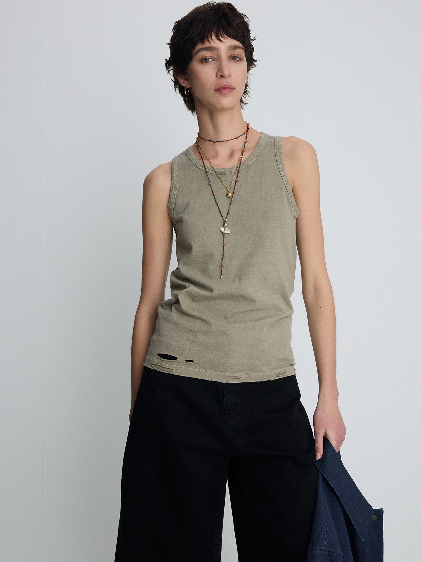 Tonywack - Raw Hem Denim Bermuda Shorts (Washed Black) product image 2 | TRAB K-Fashion Australia
