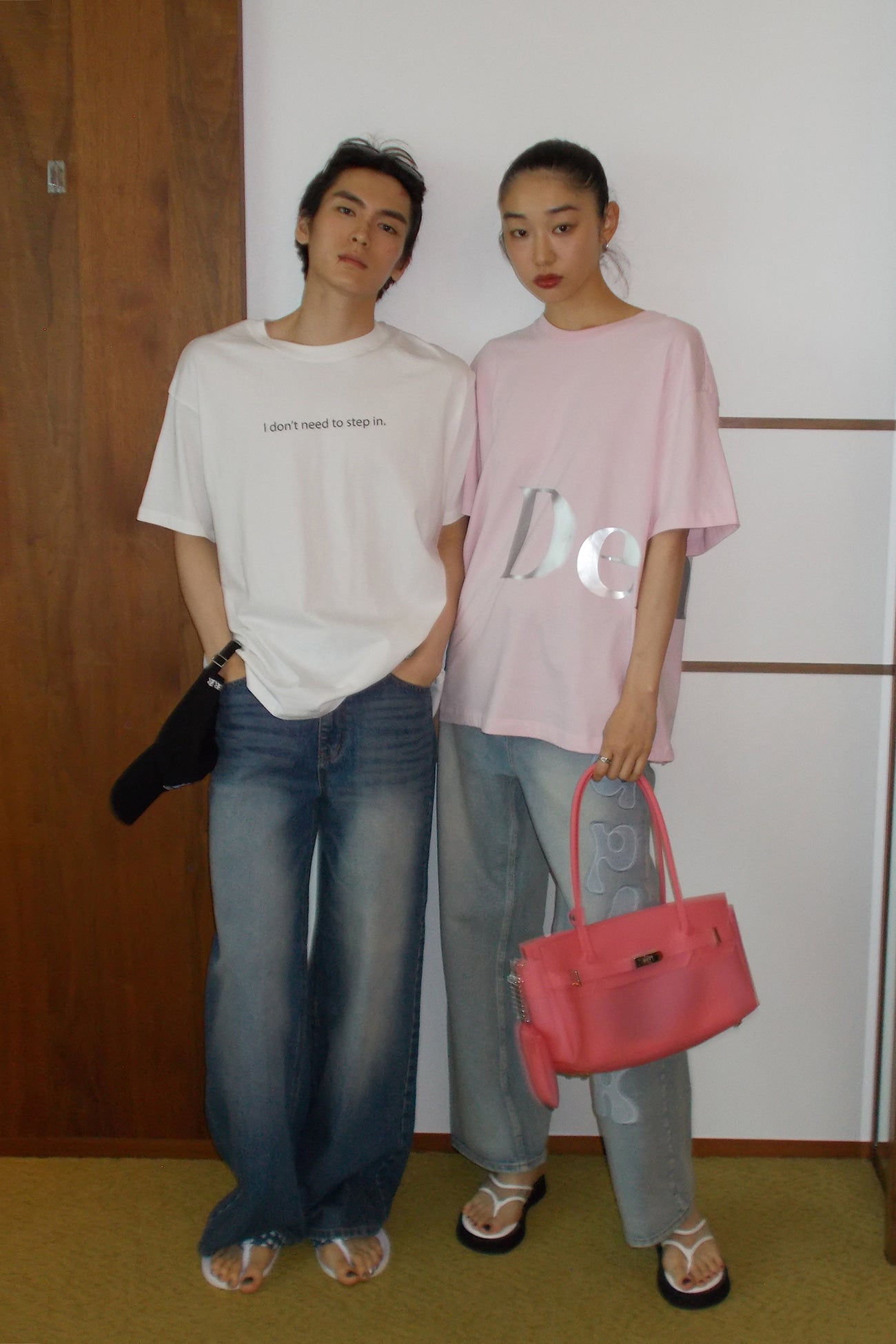 Deinet - Silver Logo T-Shirt (Light Pink) product image 1 | TRAB K-Fashion Australia