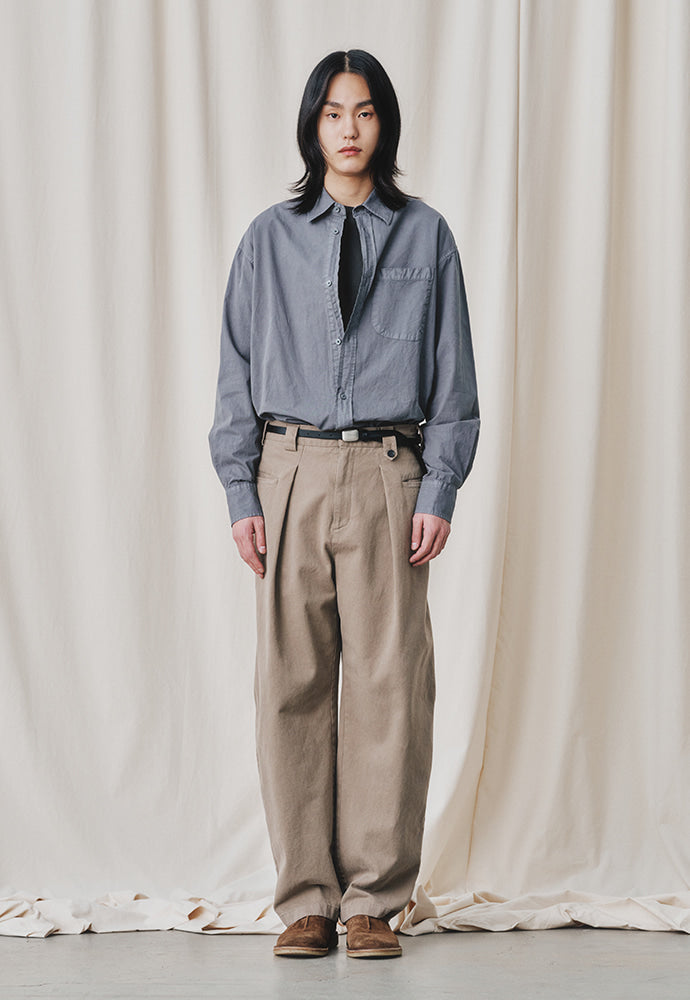 Art if acts - Padre Garment-dyed Shirt (Bluish Grey) product image 3 | TRAB K-Fashion Australia