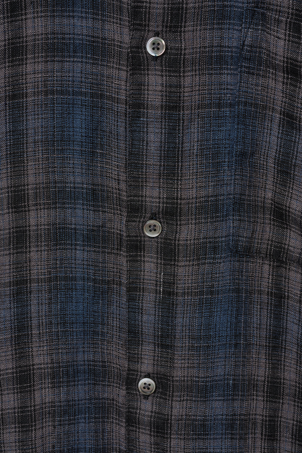 Hatchingroom - Museum Shirt Linen Check (Charcoal/Blue) product image 5 | TRAB K-Fashion Australia