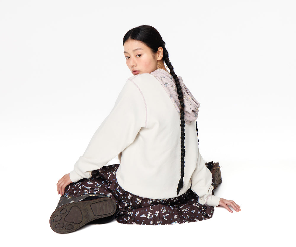 Coyseio - Vintage Washed Teji Graphic Hoodie (Cream) product image 3 | TRAB K-Fashion Australia