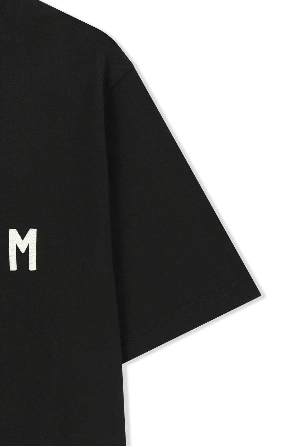 Matin Kim - Applique Felt Logo Top (Black) product image 4 | TRAB K-Fashion Australia