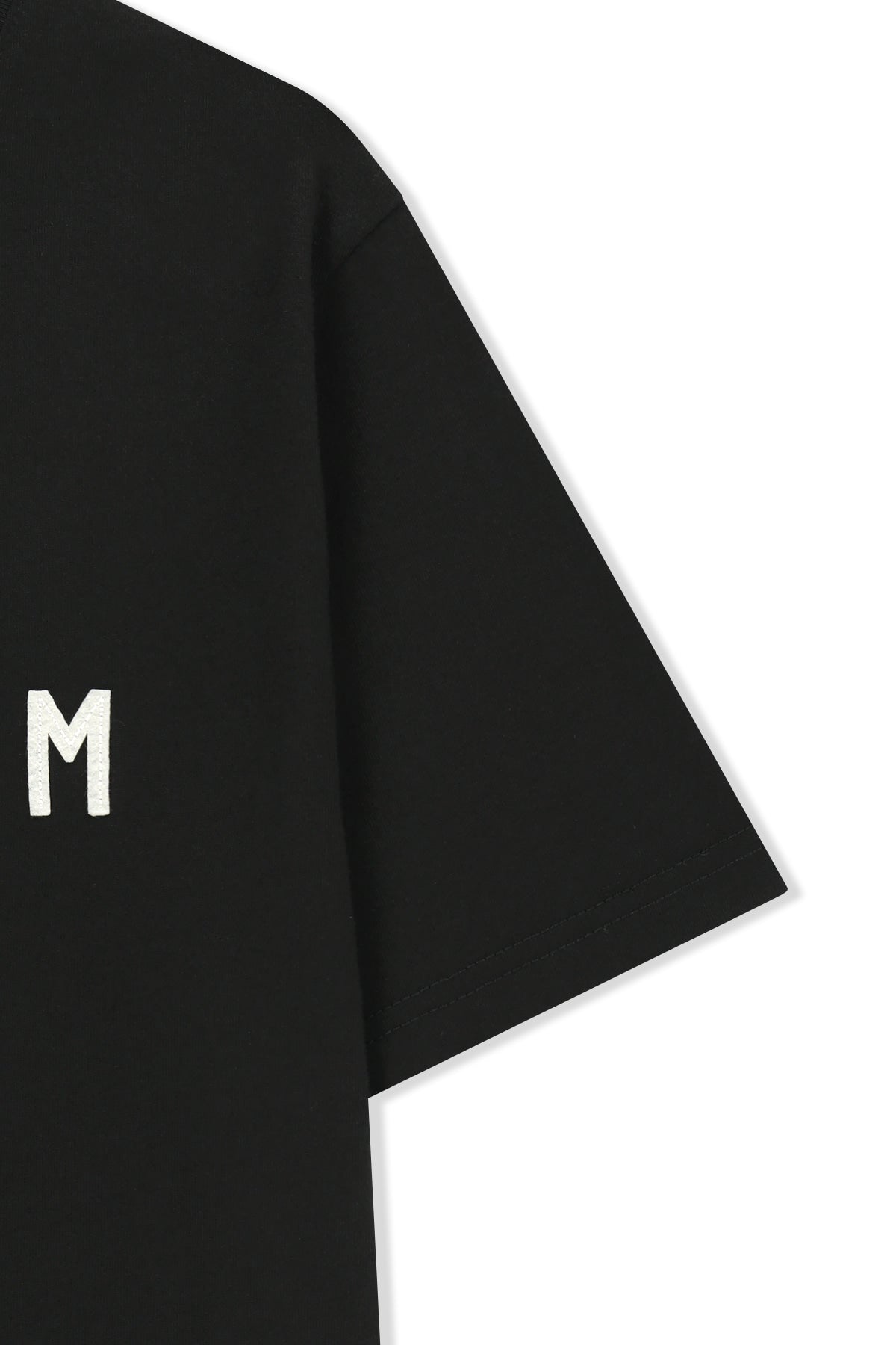 Matin Kim - Applique Felt Logo Top (Black) product image 4 | TRAB K-Fashion Australia