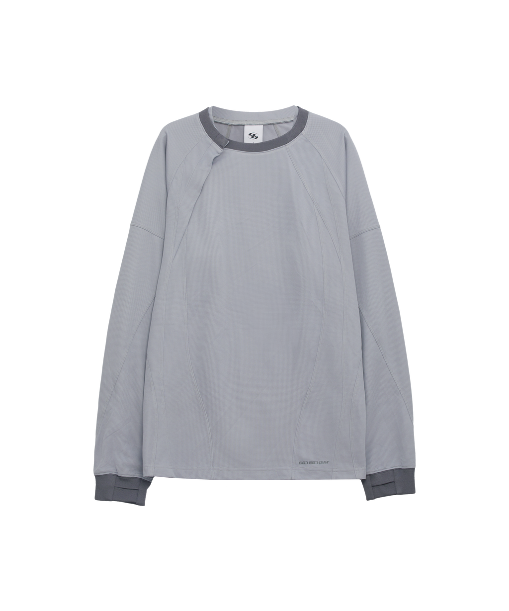 San San Gear - Placket Long Sleeves (Grey) product image 5 | TRAB K-Fashion Australia