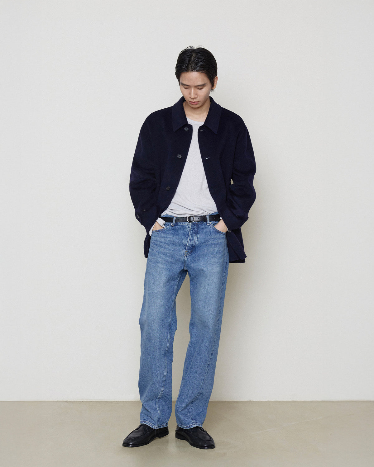 Brownyard - Handmade Half Coat (Dark Navy) product image 1 | TRAB K-Fashion Australia