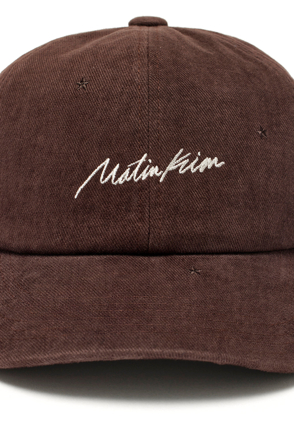 Matin Kim - Cursive Star Embroidery Ball Cap (Brown) product image 4 | TRAB K-Fashion Australia