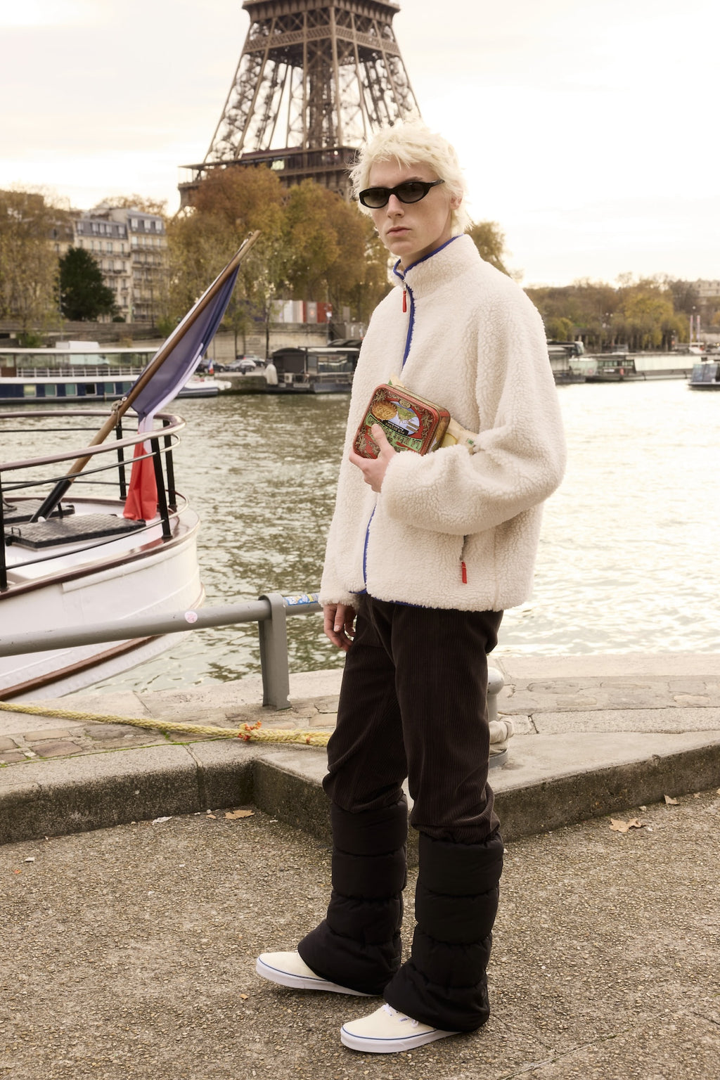 STU - Fleece Zip-Up Jacket In (Ivory) product image 11 | TRAB K-Fashion Australia