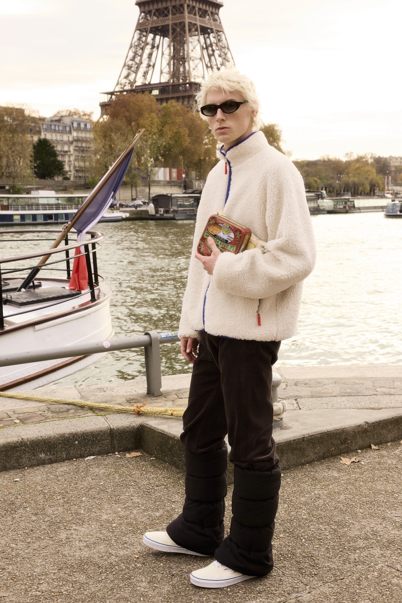 STU - Fleece Zip-Up Jacket In (Ivory) product image 11 | TRAB K-Fashion Australia