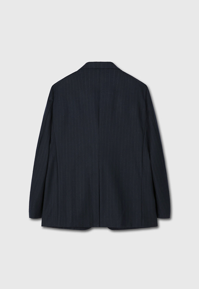 Tonywack - Virgin Wool Oversized Blazer (D.Navy Pinstripe) product image 9 | TRAB K-Fashion Australia