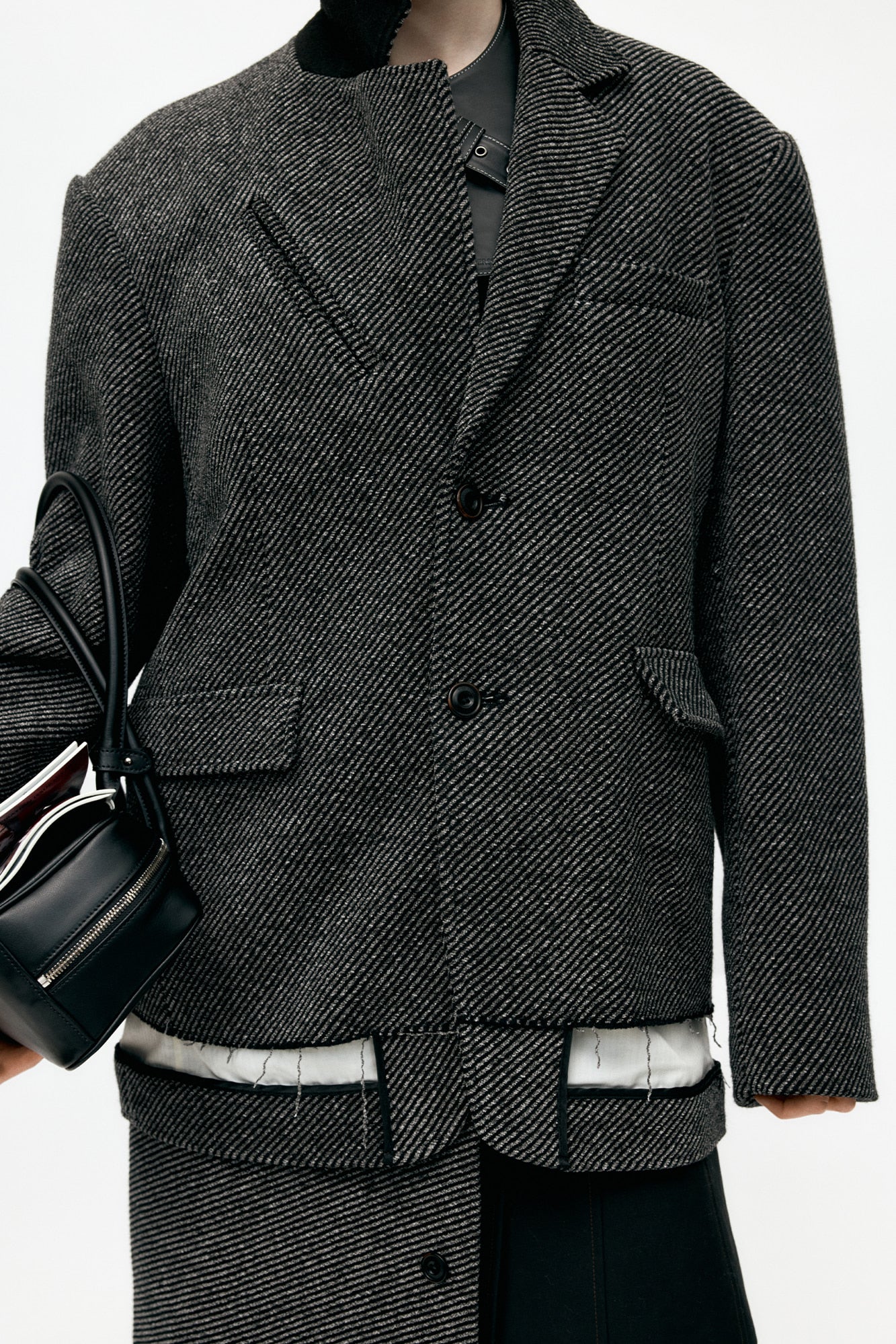 Andersson Bell - Unisex Inside-Out Wool Jacket (Grey) product image 12 | TRAB K-Fashion Australia