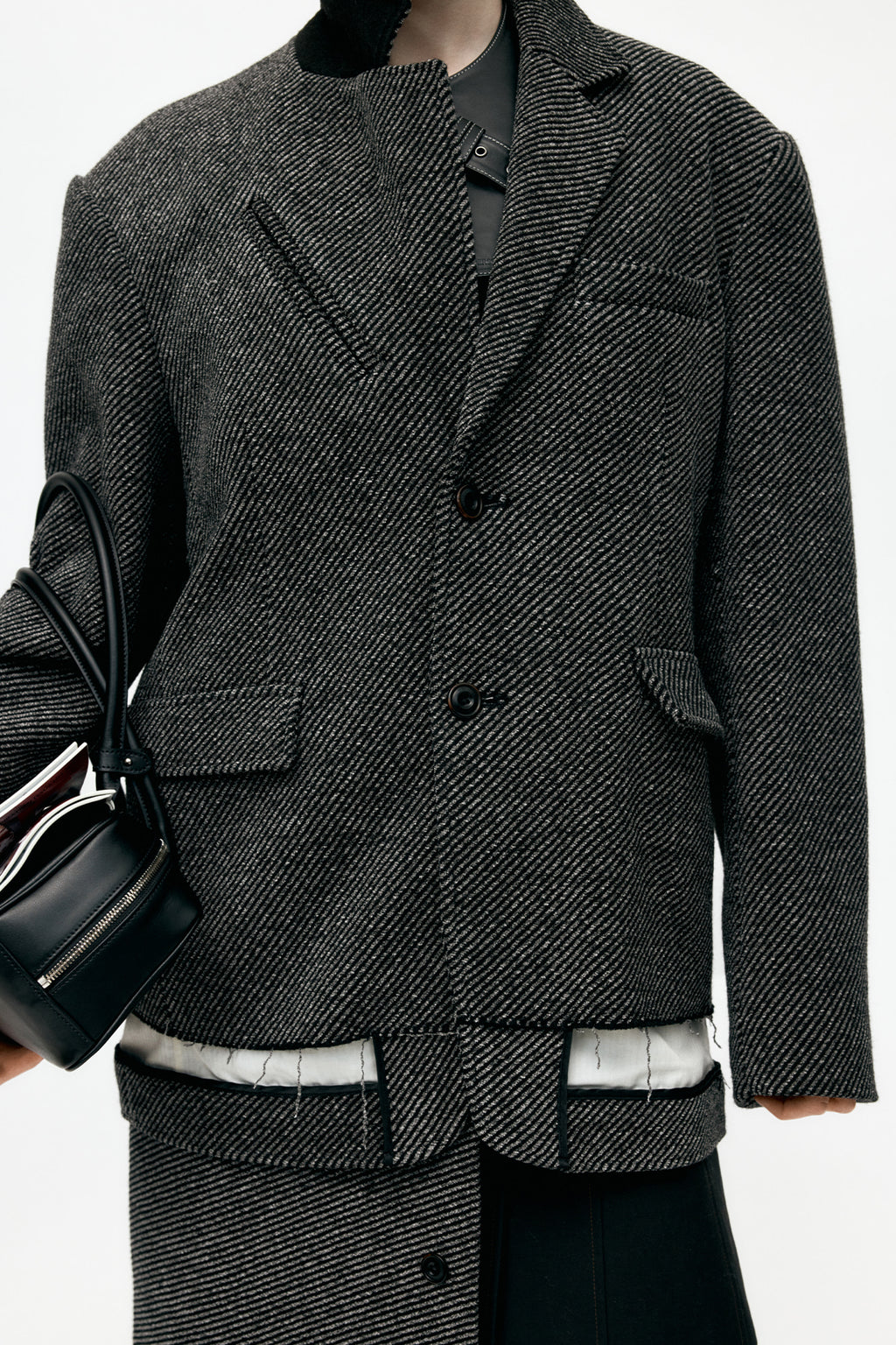 Andersson Bell - Unisex Inside-Out Wool Jacket (Grey) product image 12 | TRAB K-Fashion Australia