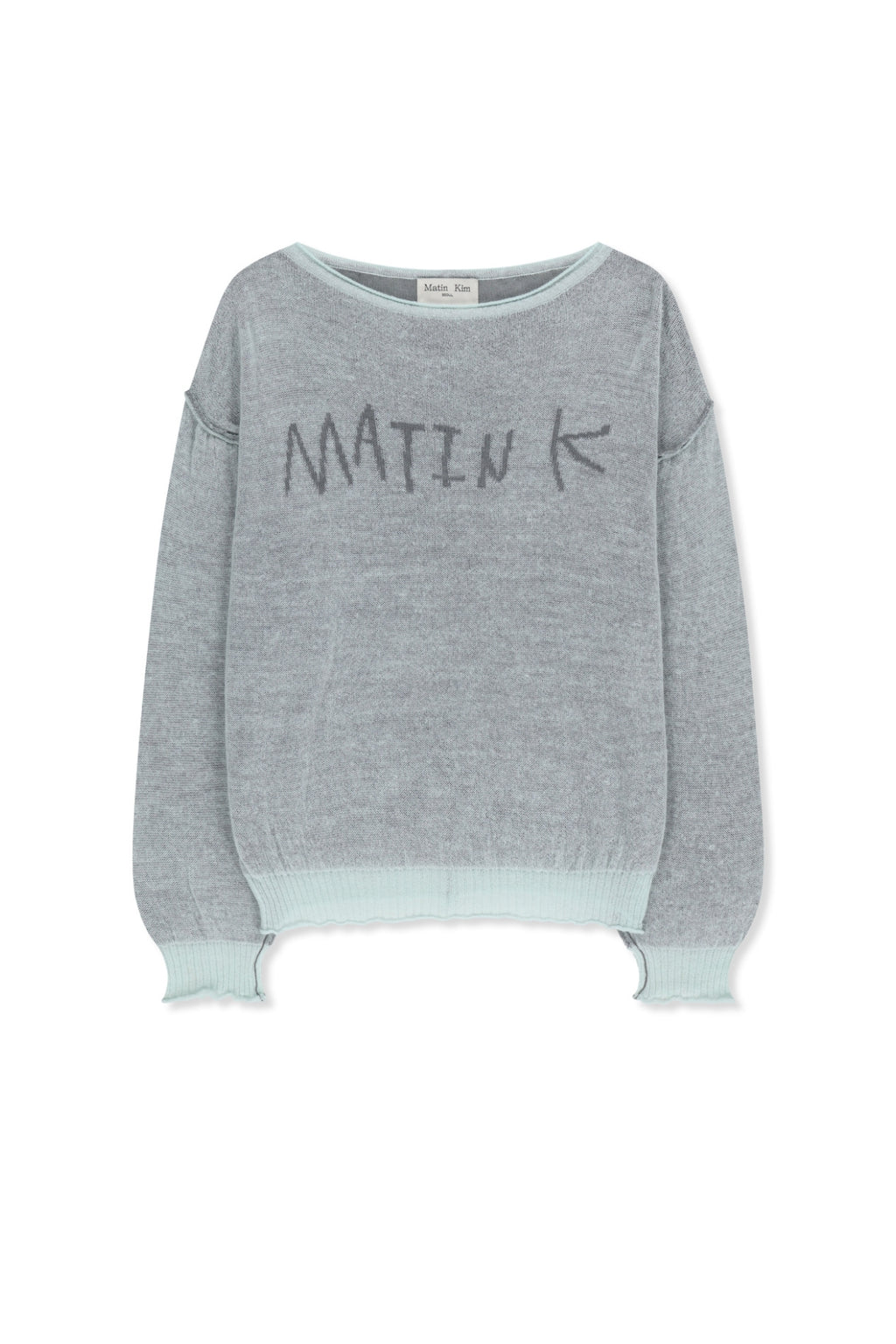 Matin Kim - Matin Dual Tone Knit Pullover (Mint) product image 1 | TRAB K-Fashion Australia