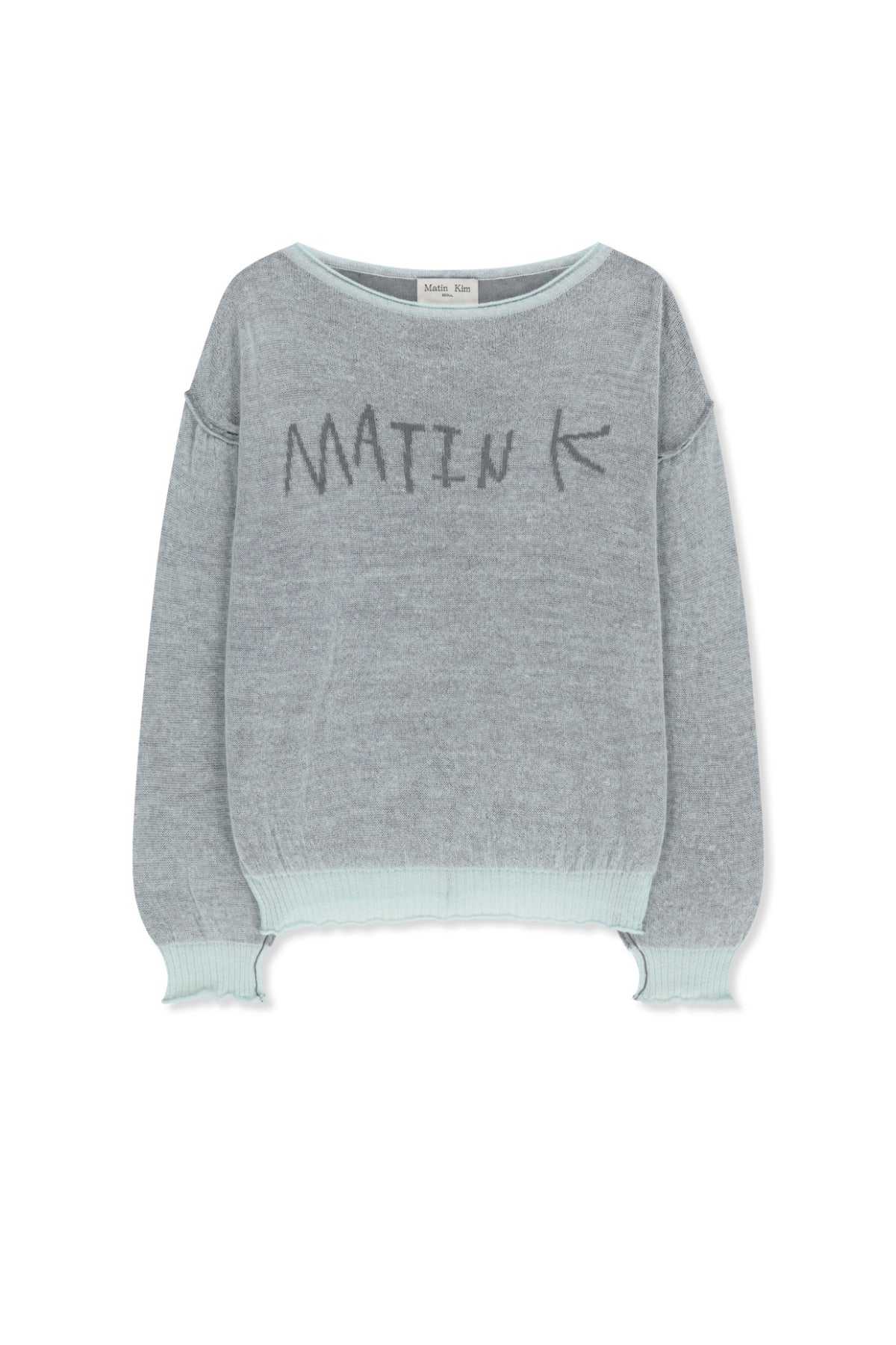Matin Kim - Matin Dual Tone Knit Pullover (Mint) product image 1 | TRAB K-Fashion Australia