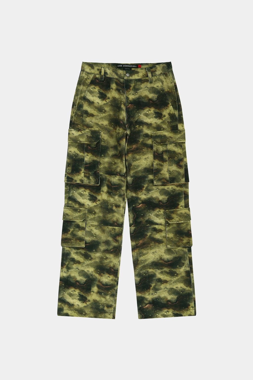 Andersson Bell - Unisex Burnout Camouflage-Printed Cargo Jeans (Green) product image 11 | TRAB K-Fashion Australia