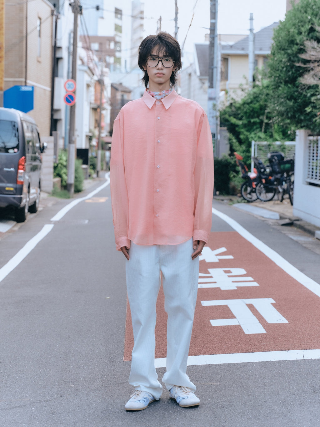 Stu - Sheer Shirt (Pink) product image 1 | TRAB K-Fashion Australia