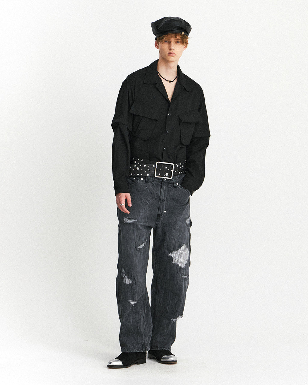 Eastlogue - Jungle Combat Shirts (Crease Black) product image 1 | TRAB K-Fashion Australia