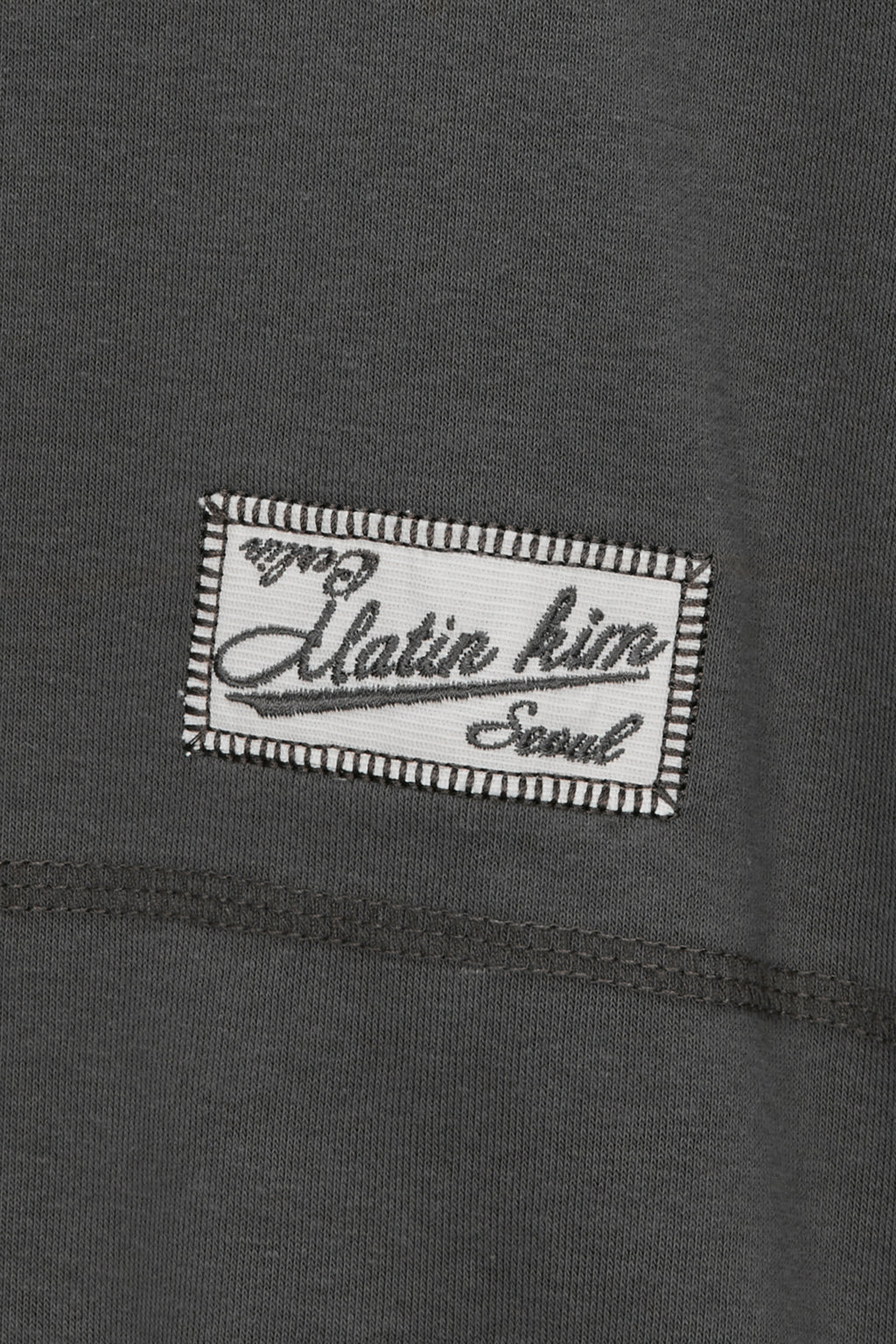 Matin Kim - Stitch Label Sweatshirt (Charcoal) product image 4 | TRAB K-Fashion Australia